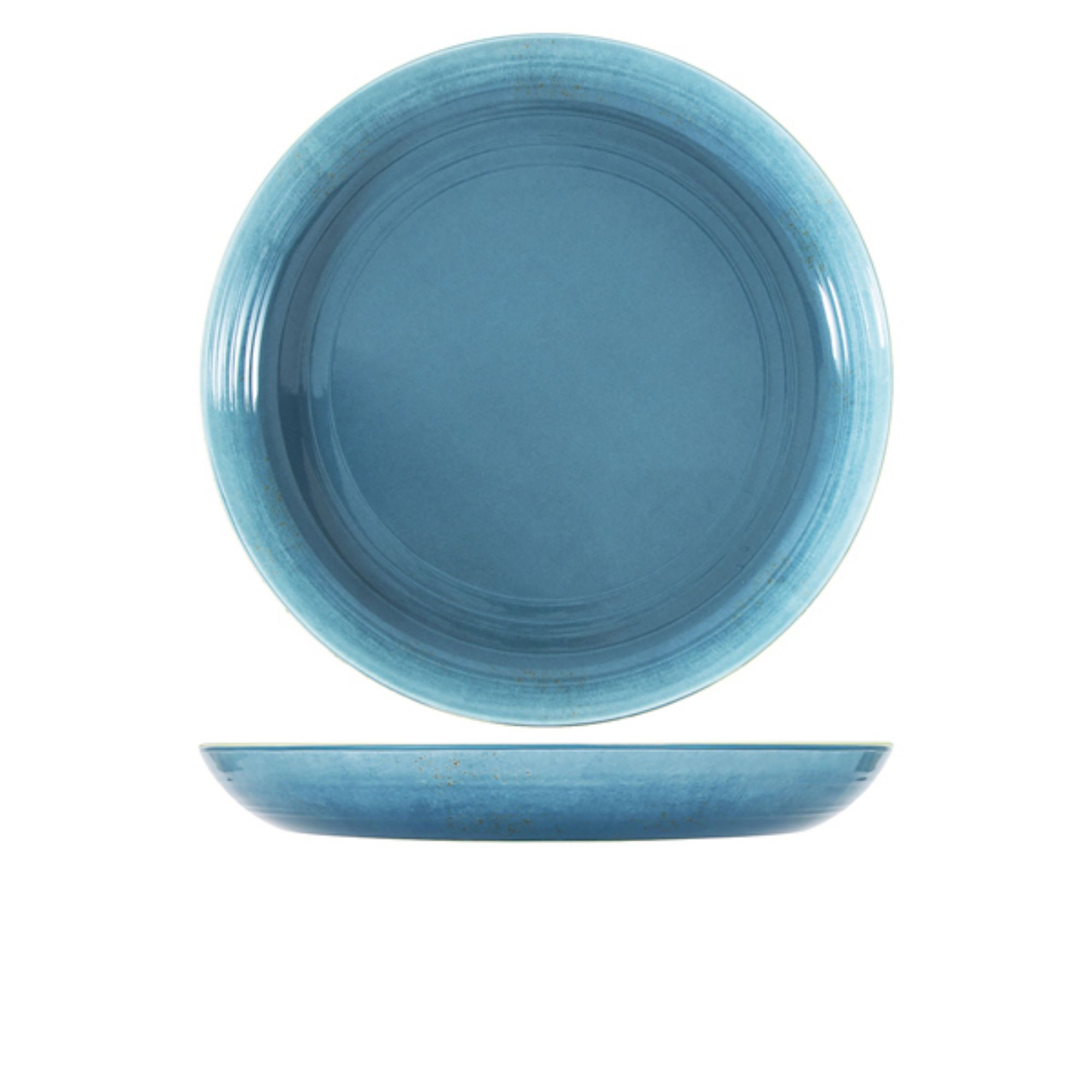 Picture of Light Blue Glazed Melamine Casablanca Bowl 38 x 4.5cm - CA380937