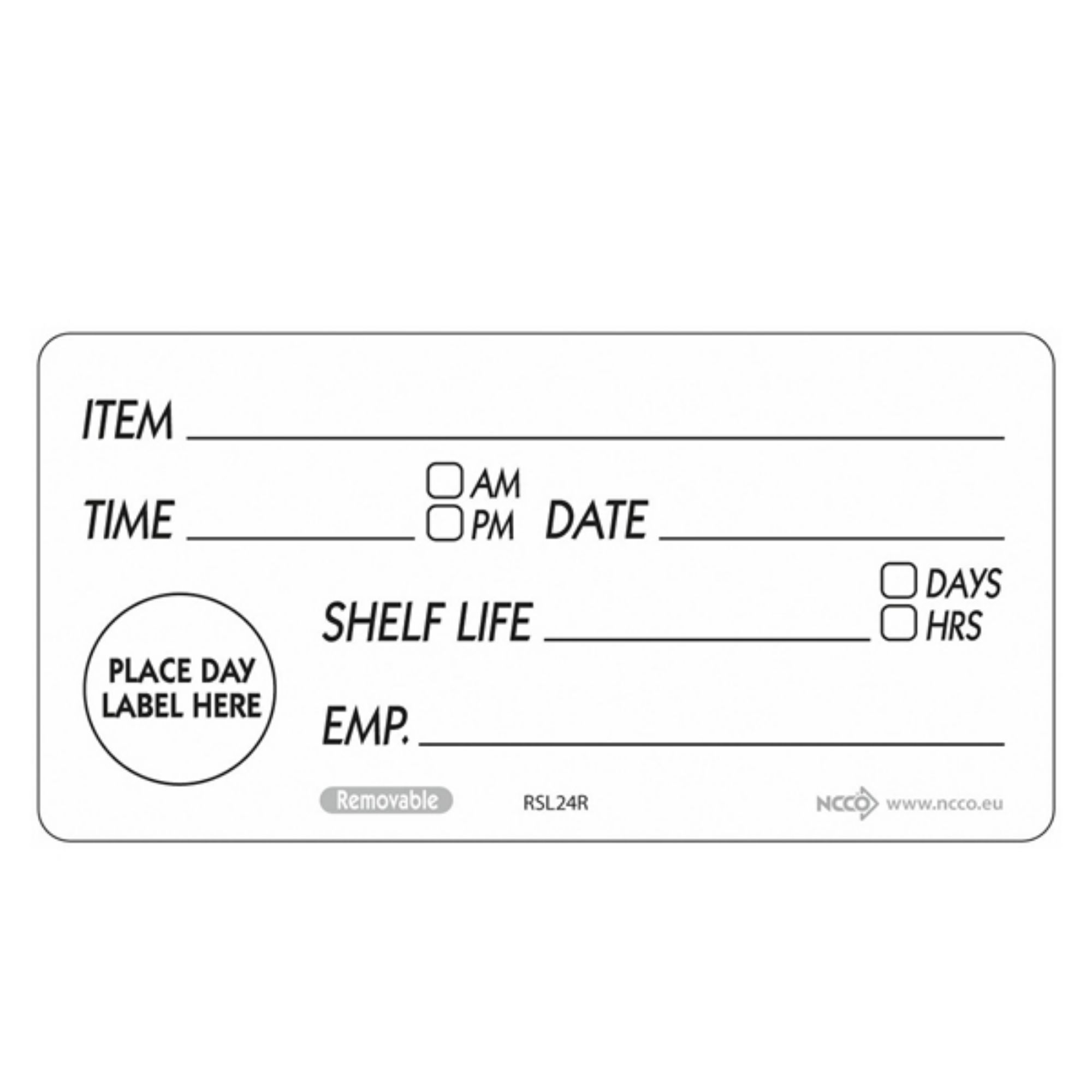 Picture of 50 X 100mm Removable Shelf Life Label (500) - RSL24R