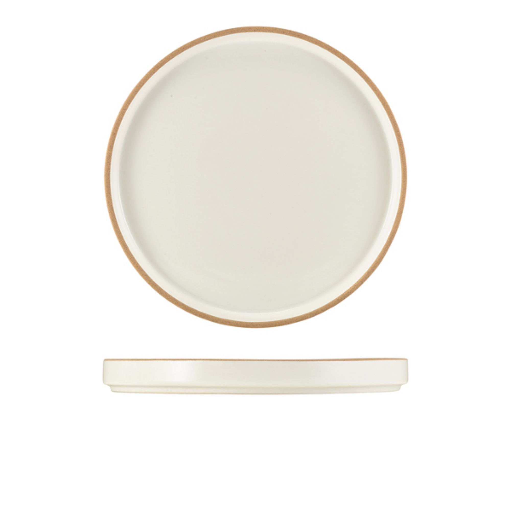 Picture of GenWare Kava White Stoneware Presentation Plate 25cm - LP-KW25