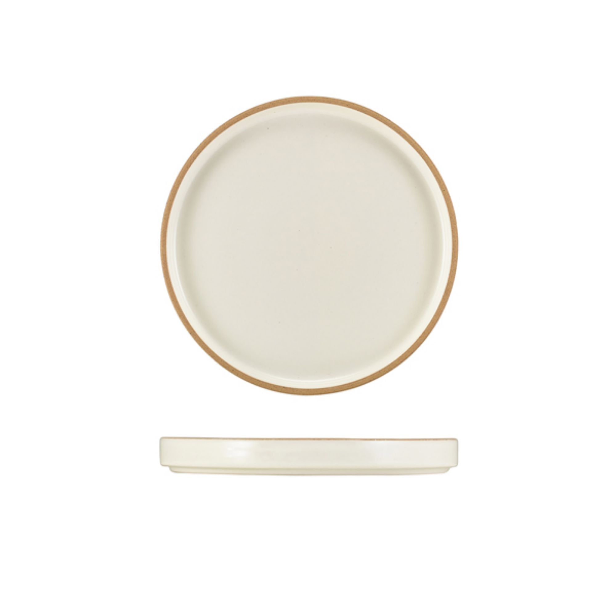 Picture of GenWare Kava White Stoneware Presentation Plate 18cm - LP-KW18