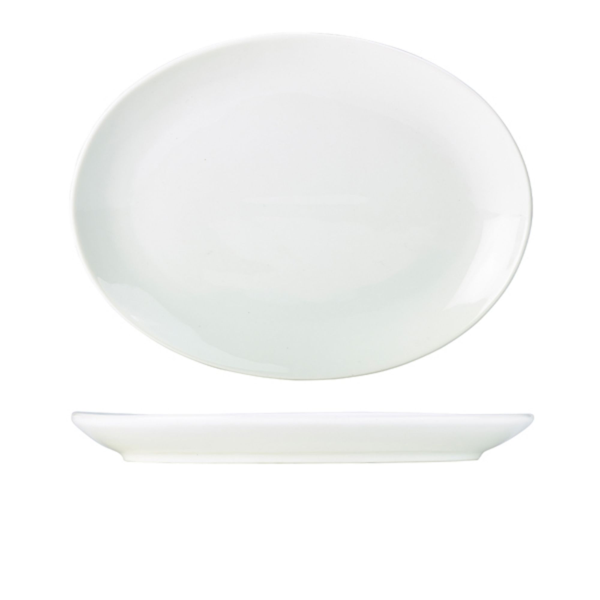 Picture of Genware Porcelain Oval Plate 36cm/14" - 112136