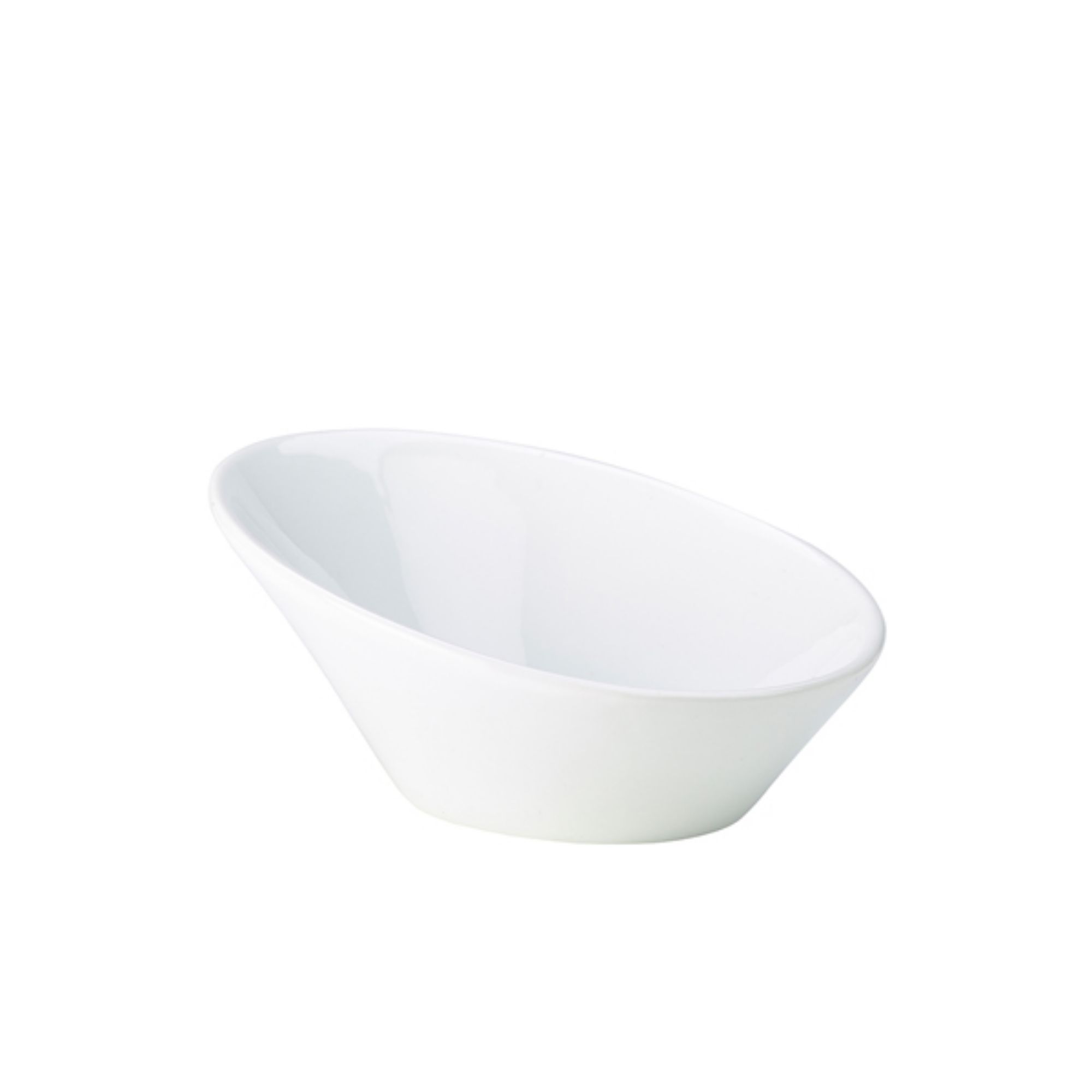 Picture of Genware Porcelain Oval Sloping Bowl 21cm/8.25" - 366021