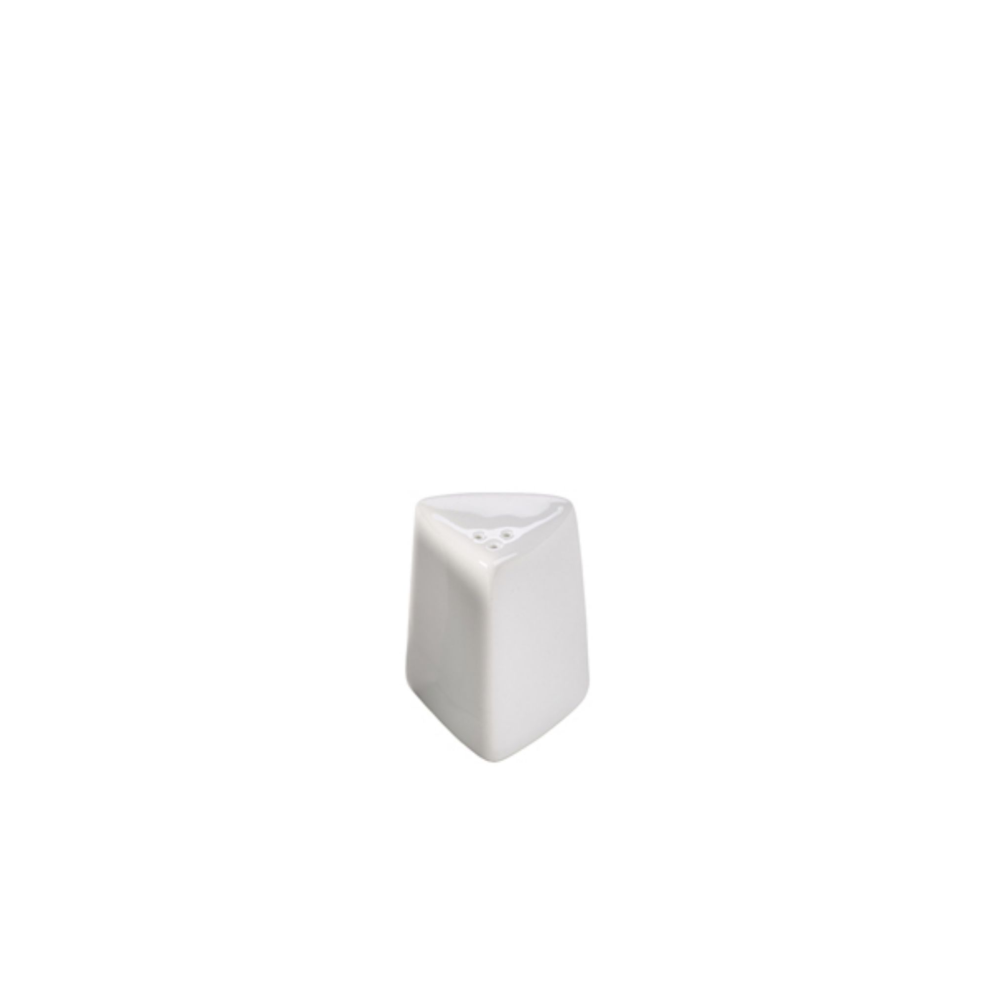 Picture of Genware Porcelain Triangular Pepper Pot 6cm/2.5" - P303106