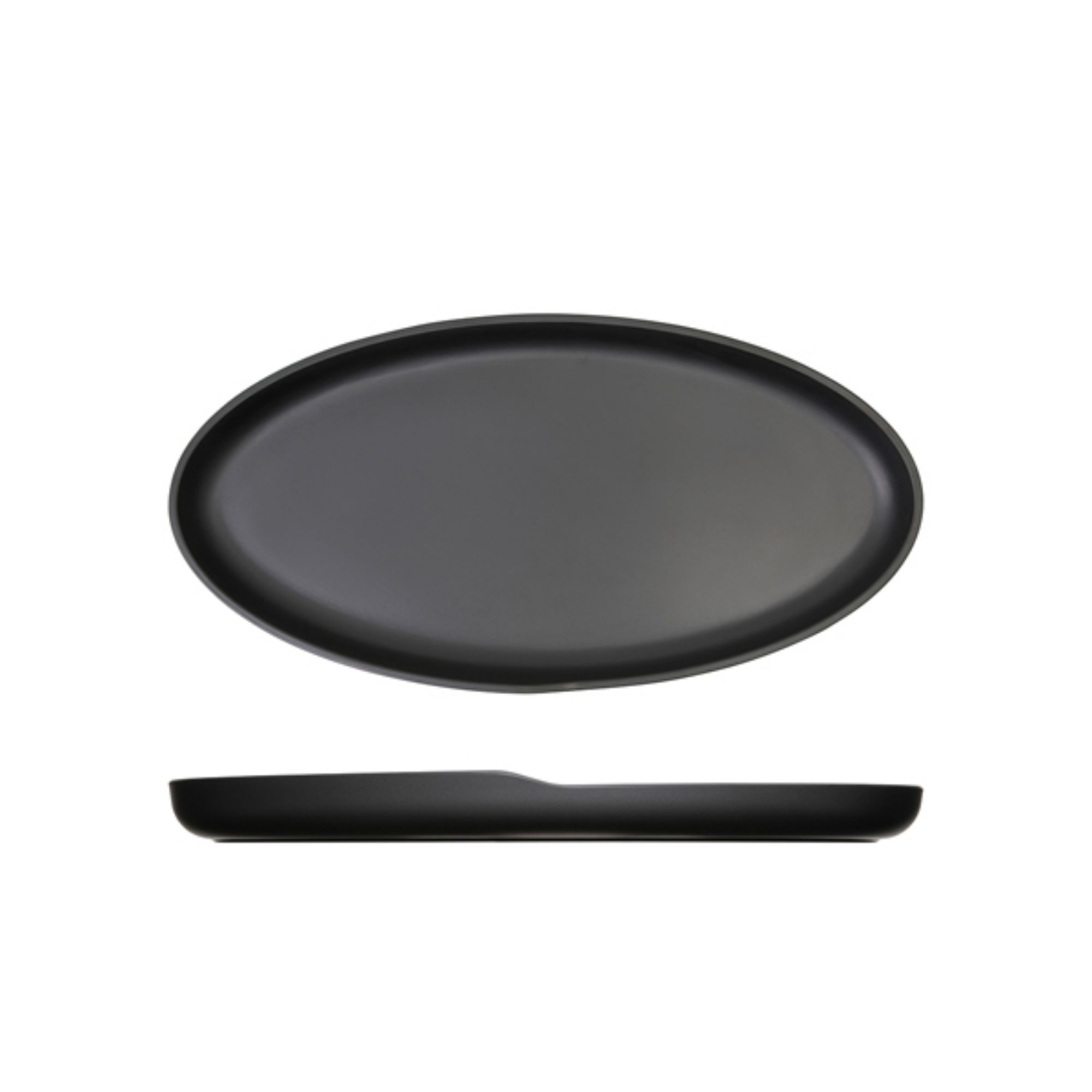 Picture of Black Copenhagen Oval Melamine Dish 40 x 20cm - CP402502
