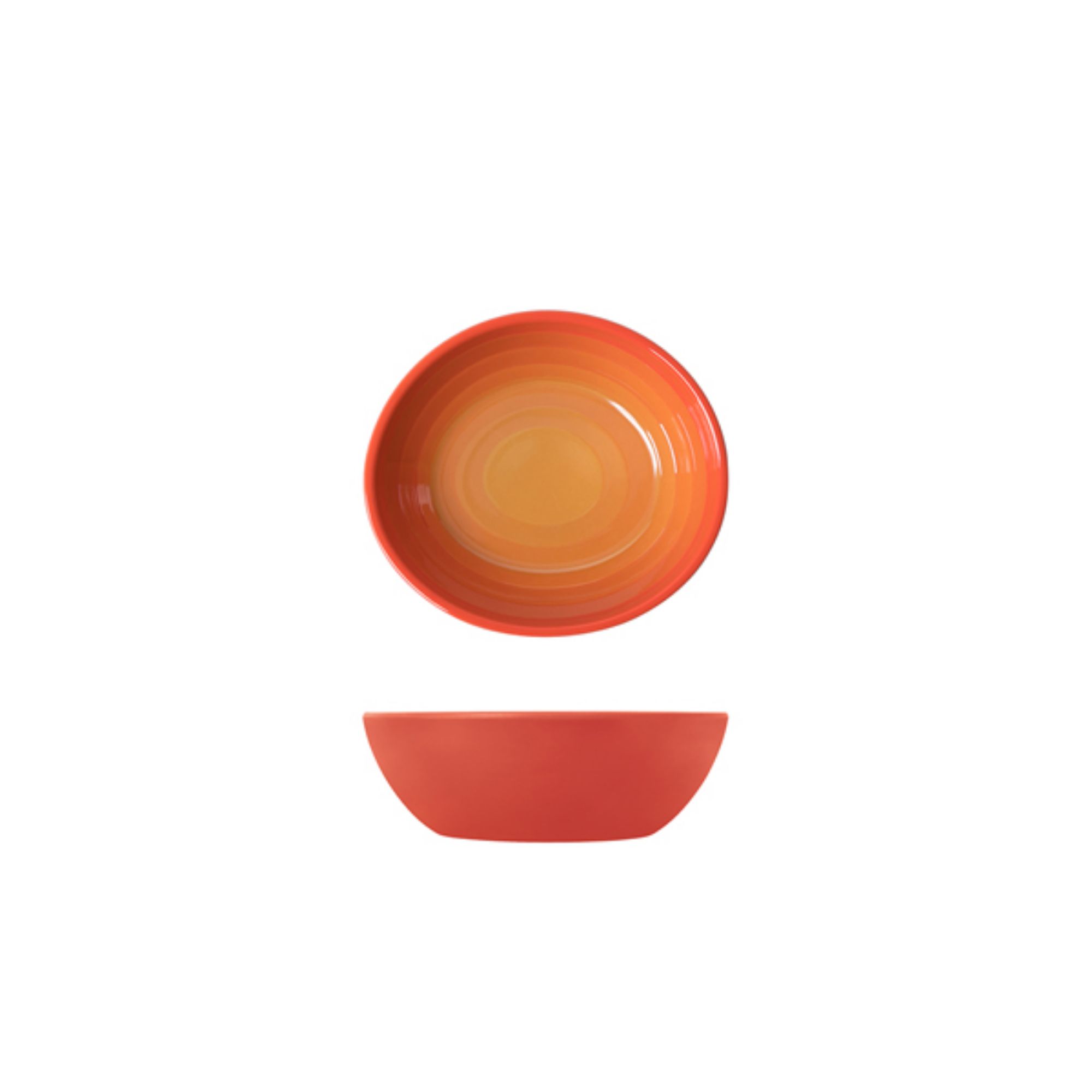 Picture of Sunset Orange Atlantis Melamine Oval Bowl 15 x 13.5 x 5cm - AL152858