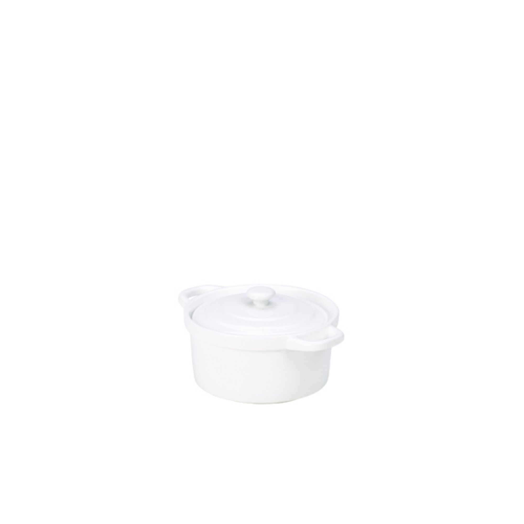 Picture of Genware Porcelain Covered Mini Casserole Dish 10.5cm/4" - MC10-W