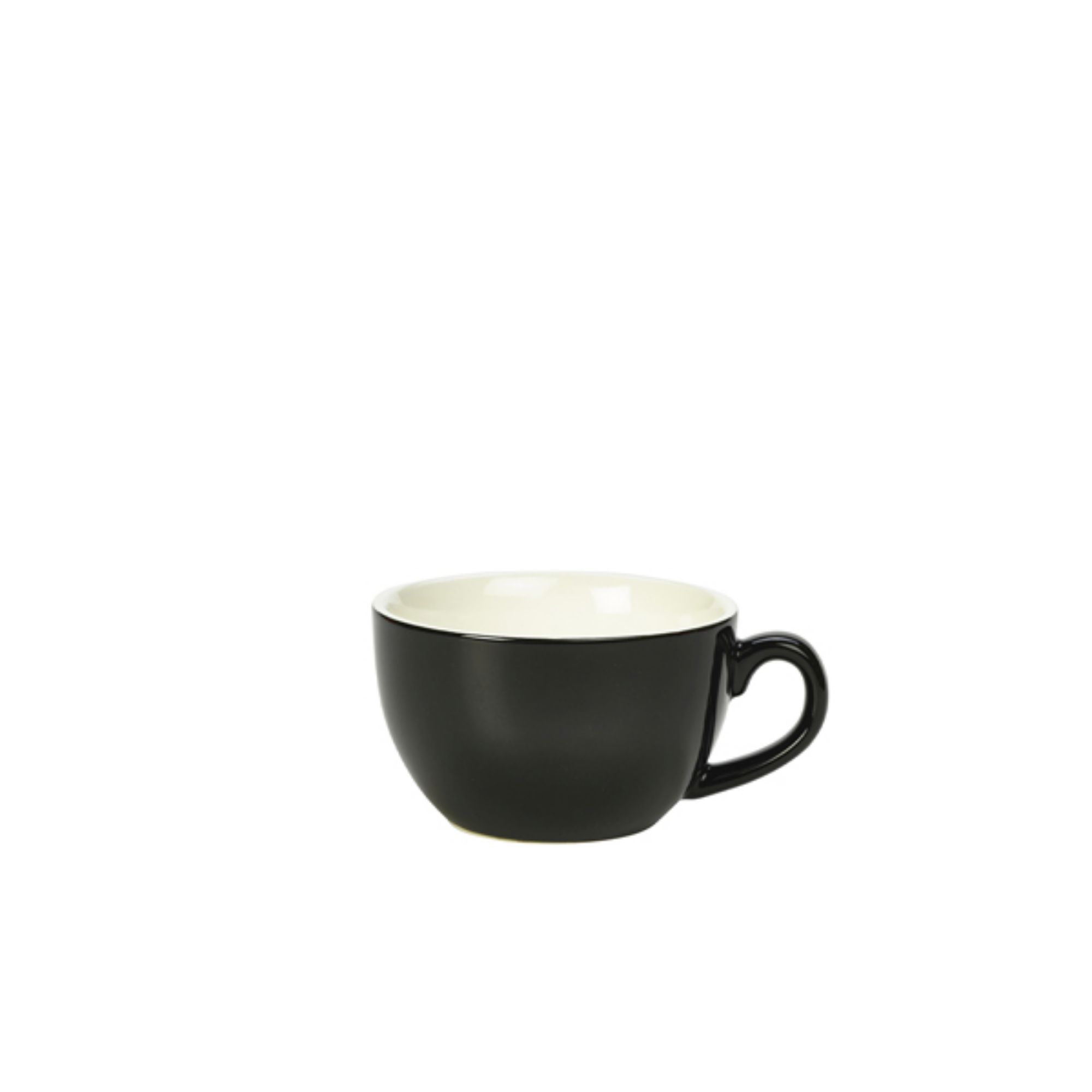 Picture of Genware Porcelain Black Bowl Shaped Cup 17.5cl/6oz - 322118BK