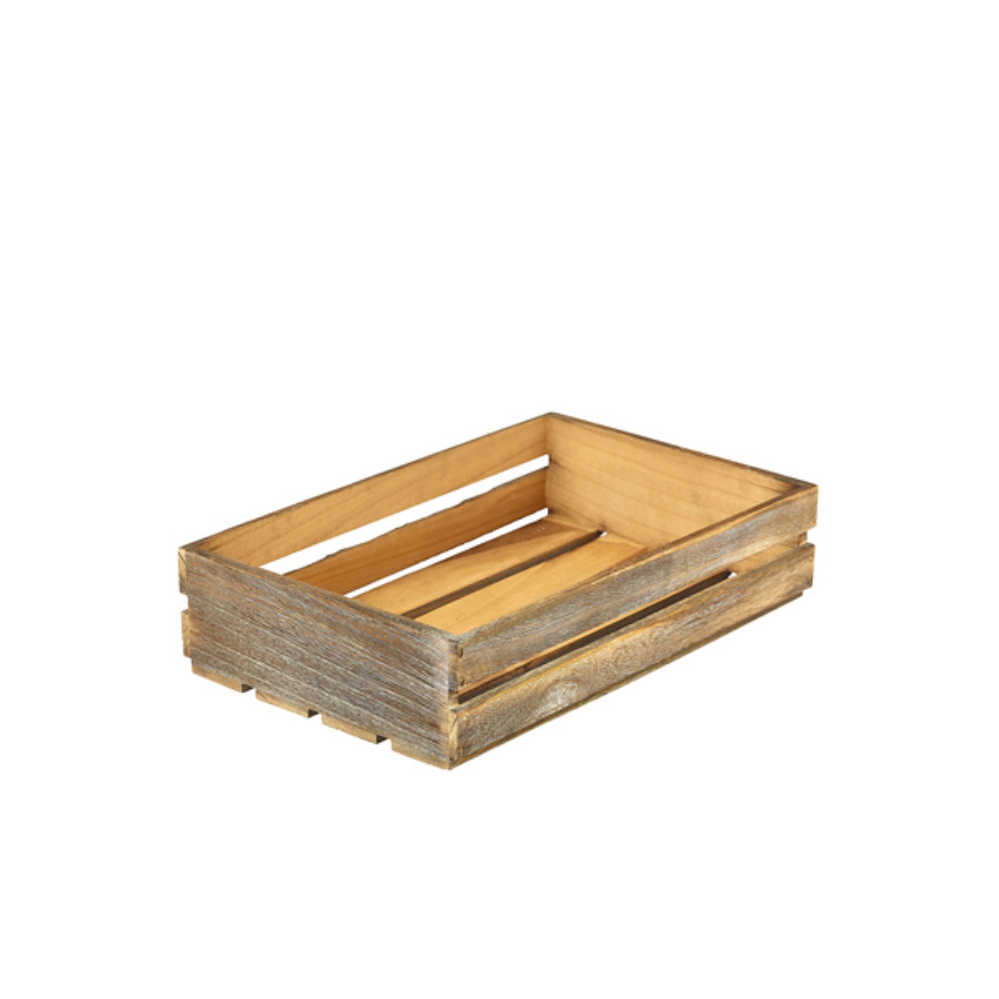 Picture of Genware Dark Rustic Wooden Crate 35 x 23 x 8cm - TR225
