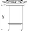 Picture of Vogue Stainless Steel Prep Table 1500mm - T377