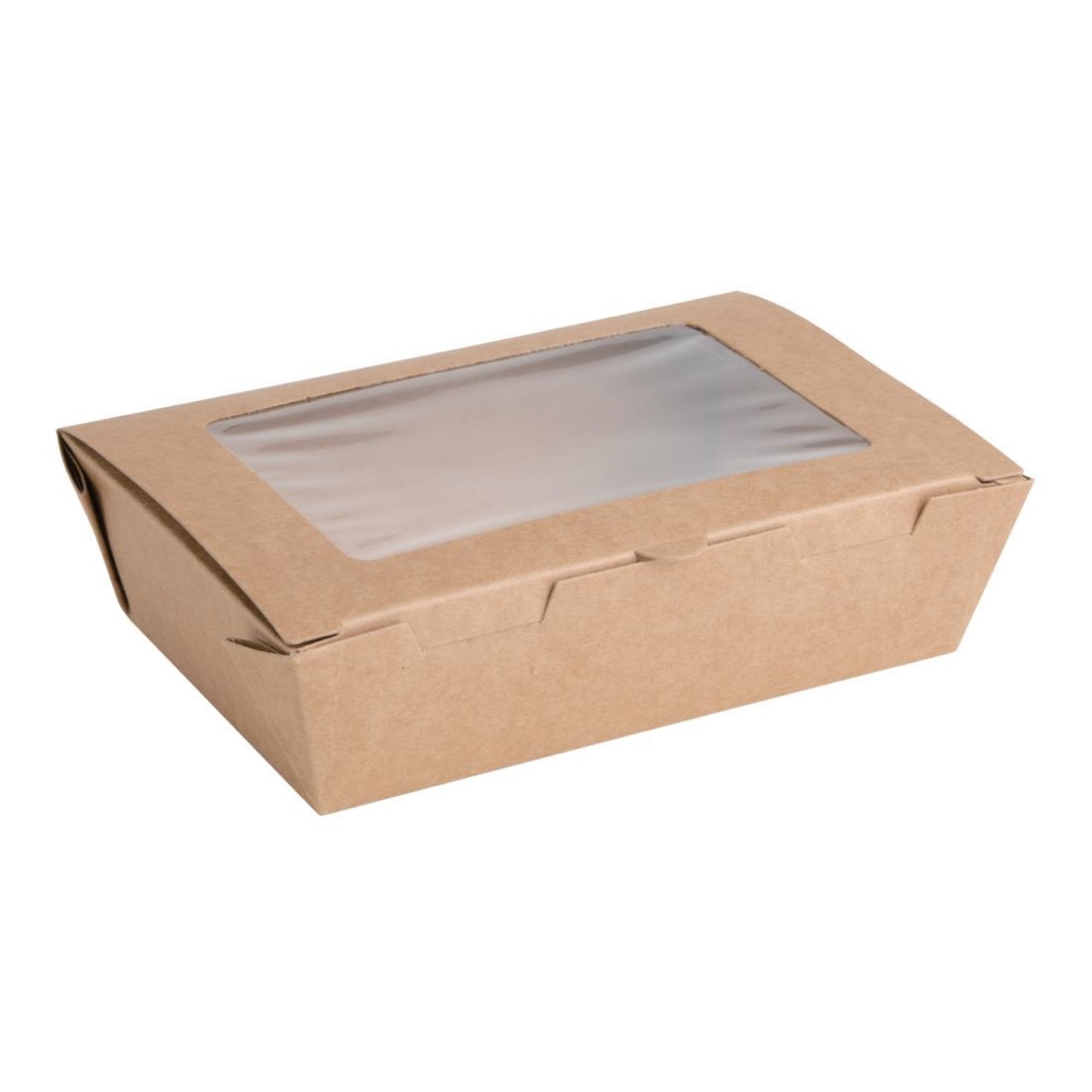 Picture of Fiesta Compostable Salad Boxes with PLA Windows 700ml (200 Pack) - FB676