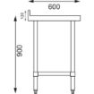 Picture of Vogue Stainless Steel Prep Table with Upstand 900mm - T380