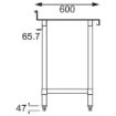 Picture of Vogue Stainless Steel Prep Table with Upstand 1500mm - T382