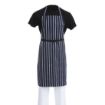Picture of Whites Butchers Stripe Bib Apron Blue/White (5 Pack) - SA820