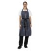 Picture of Whites Butchers Stripe Bib Apron Blue/White (5 Pack) - SA820