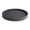 Picture of Olympia Kristallon Fibreglass Round Non-Slip Tray Black 406mm - J847