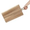 Picture of Olympia Rectangular Paddle Board Acacia Wood with Metal Handles 615x260x20mm - HX392