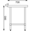 Picture of Vogue Stainless Steel Table with Upstand 1500mm - GJ508