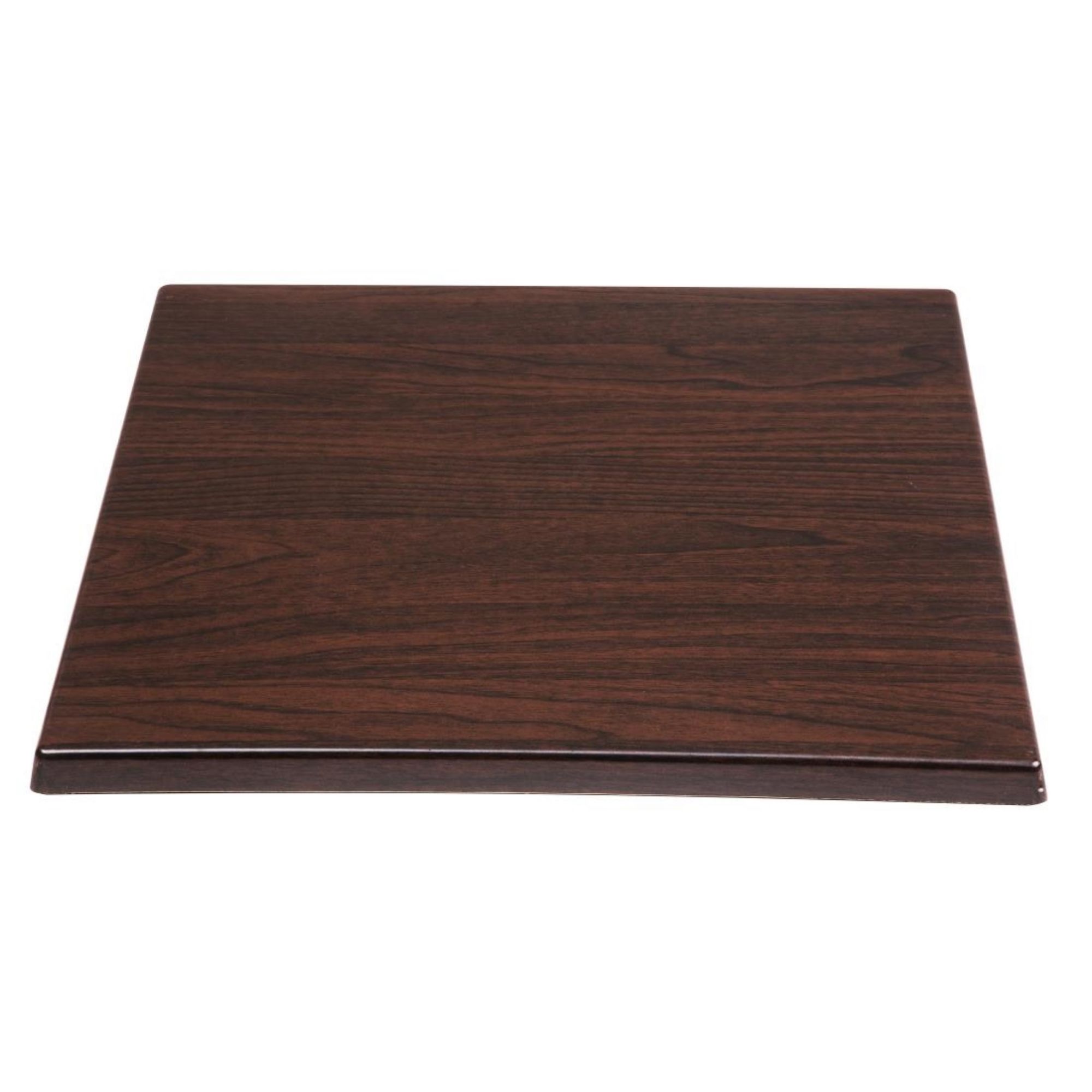 Picture of Bolero Pre-drilled Square Tabletop Dark Brown 600mm - GG635