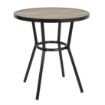 Picture of Bolero Marston Round Outdoor Table Black 700mm - DX986