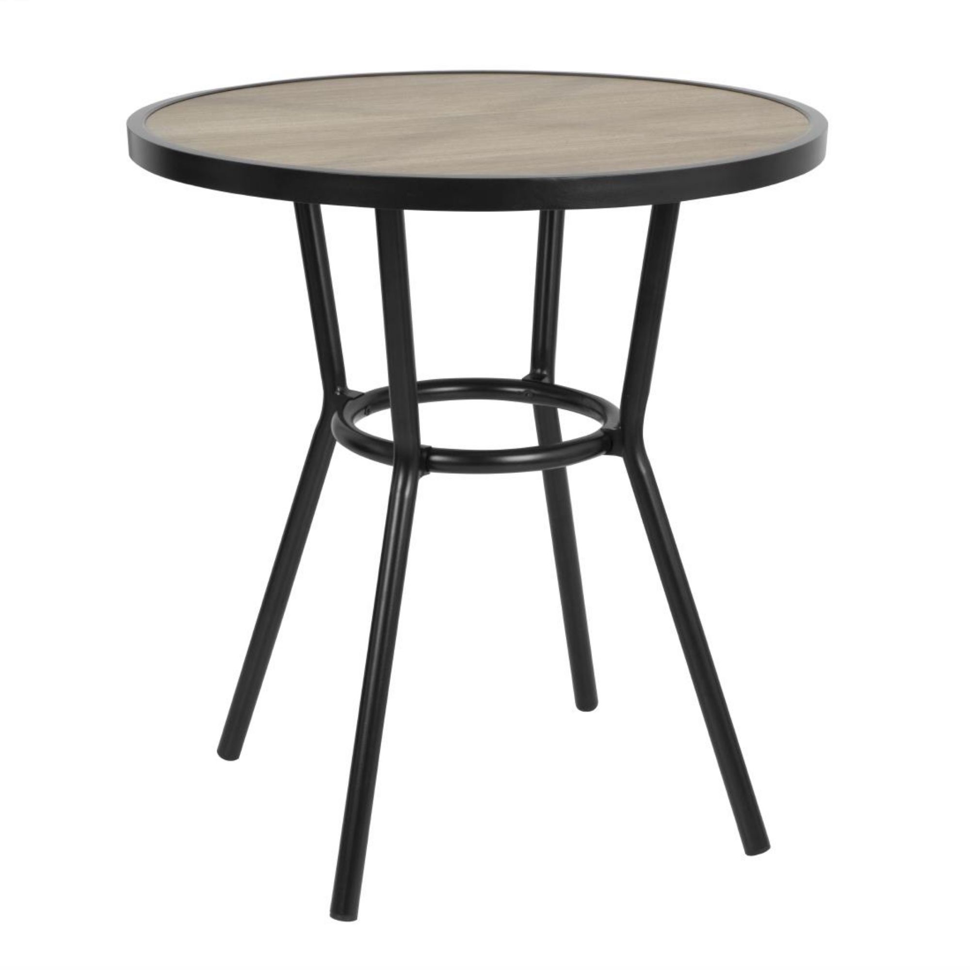 Picture of Bolero Marston Round Outdoor Table Black 700mm - DX986