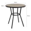 Picture of Bolero Marston Round Outdoor Table Black 700mm - DX986