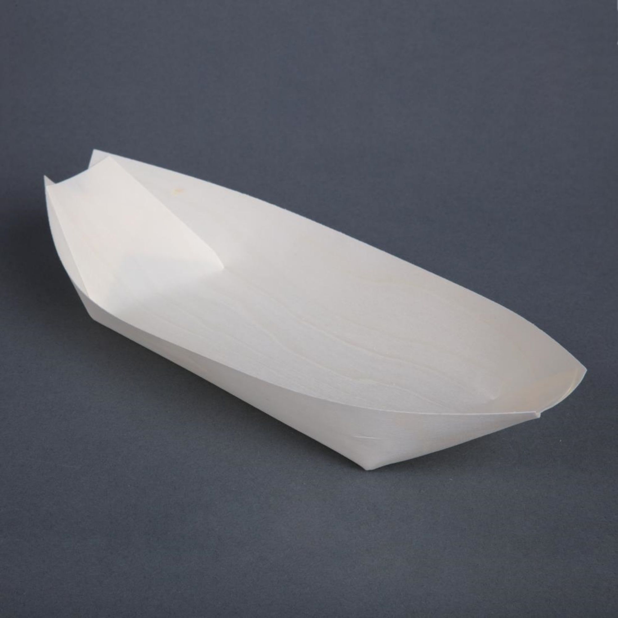 Picture of Fiesta Compostable Wooden Sushi Boats Large 250mm (100 pack) - DK386