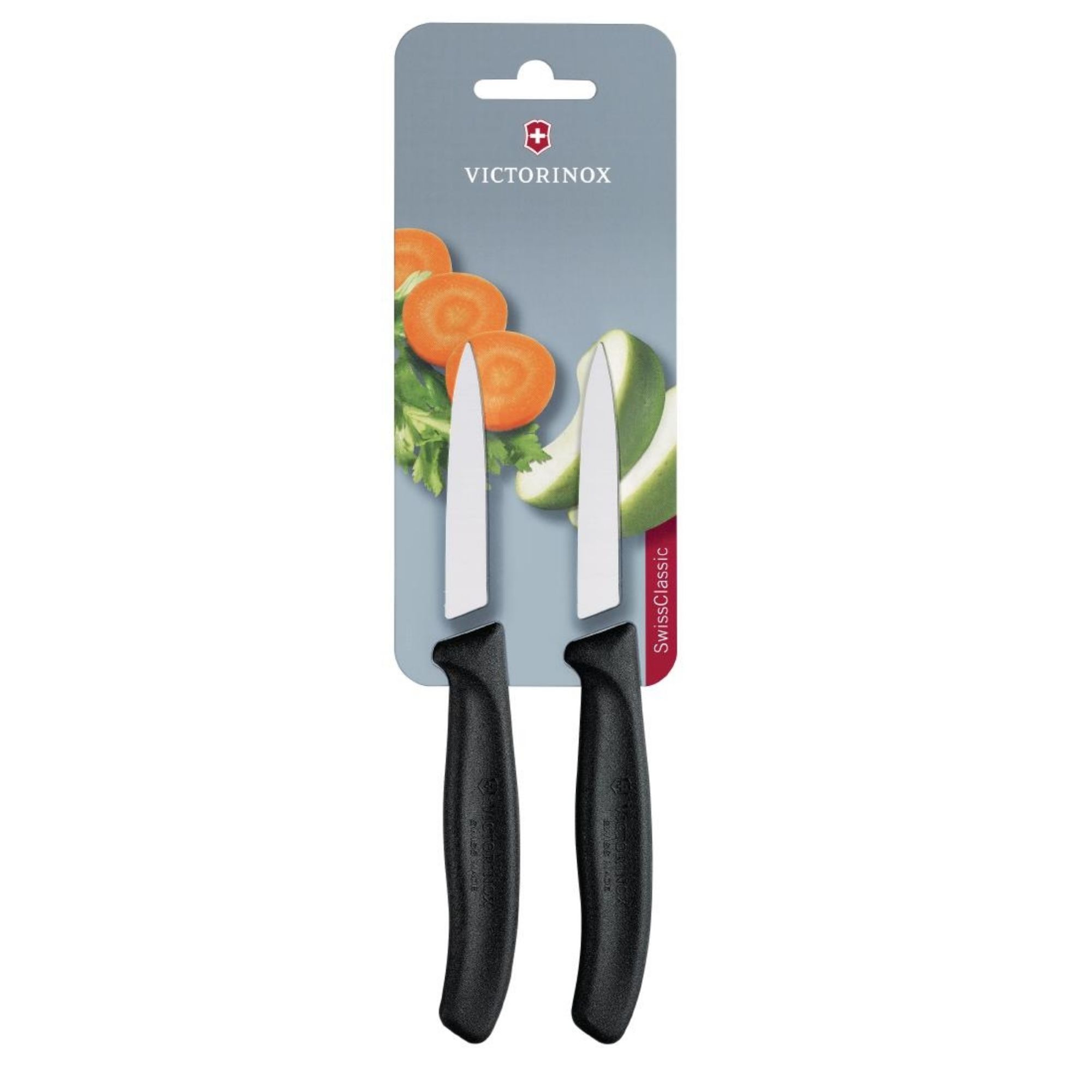 Picture of Victorinox Pointed Tip Paring Knives 8cm Black (2 pack) - CU550