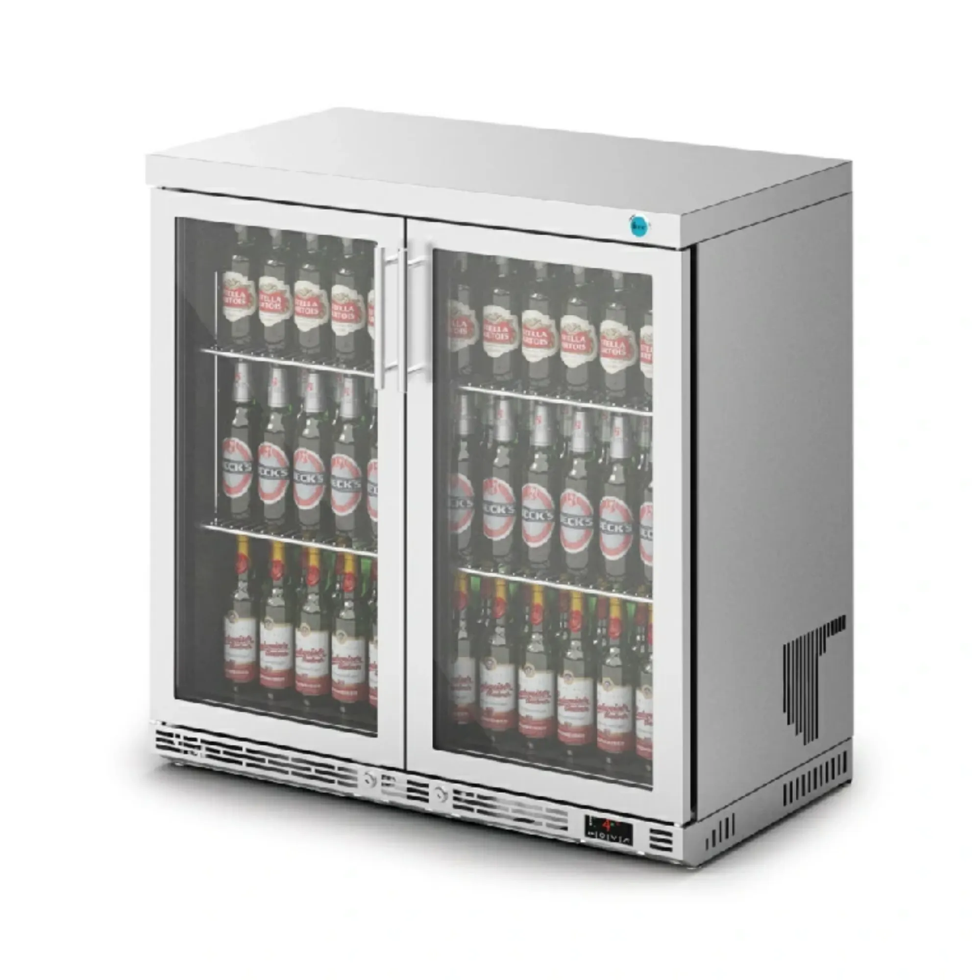 Picture of IMC Ventus V90 Glass Door Bottle Cooler Stainless Steel - F76/250