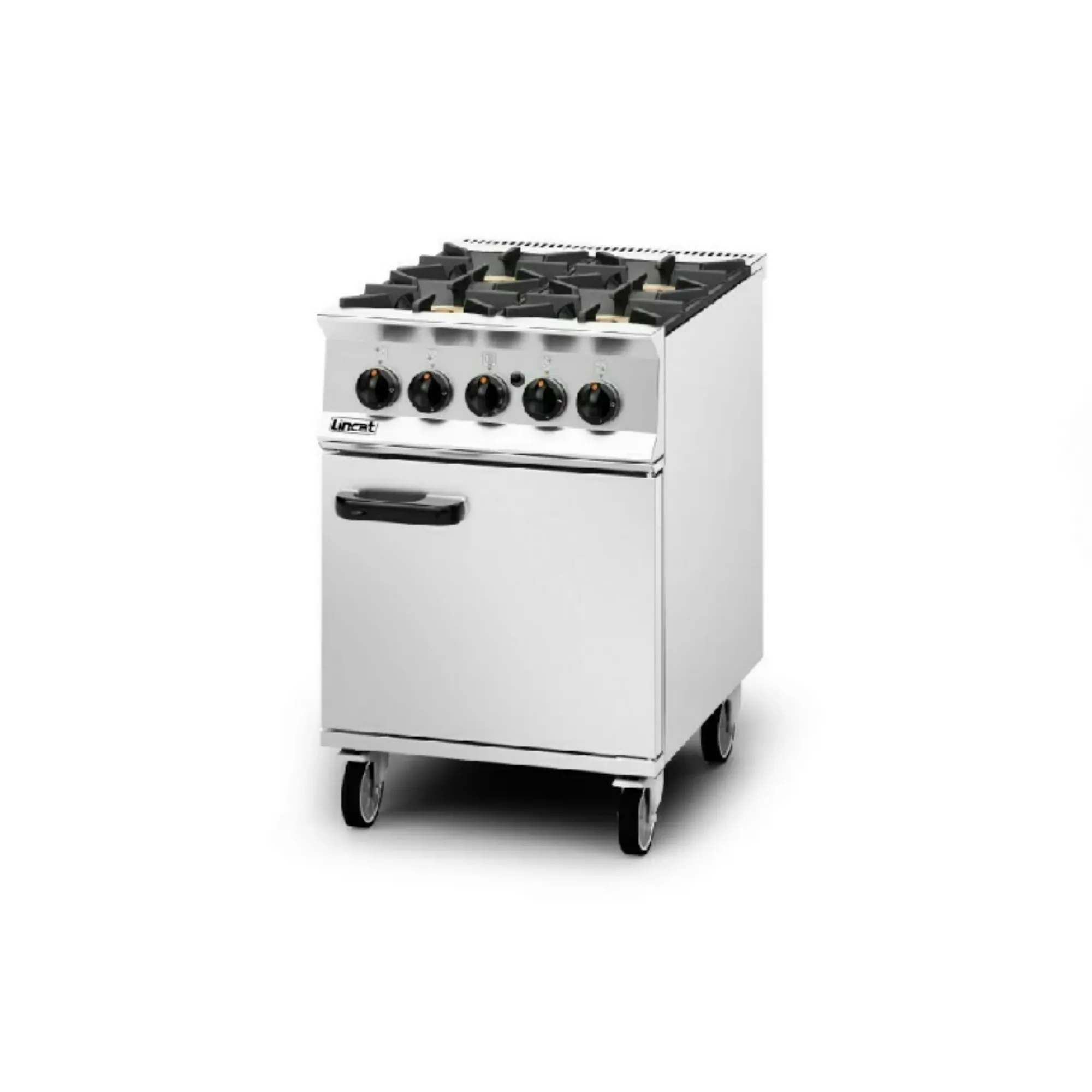 Picture of Lincat Opus 800 Natural Gas Free-standing Oven Range [R/Hand Door] - 4 Burners - W 600 mm - 36.8 kW - OG8001/N/RHD