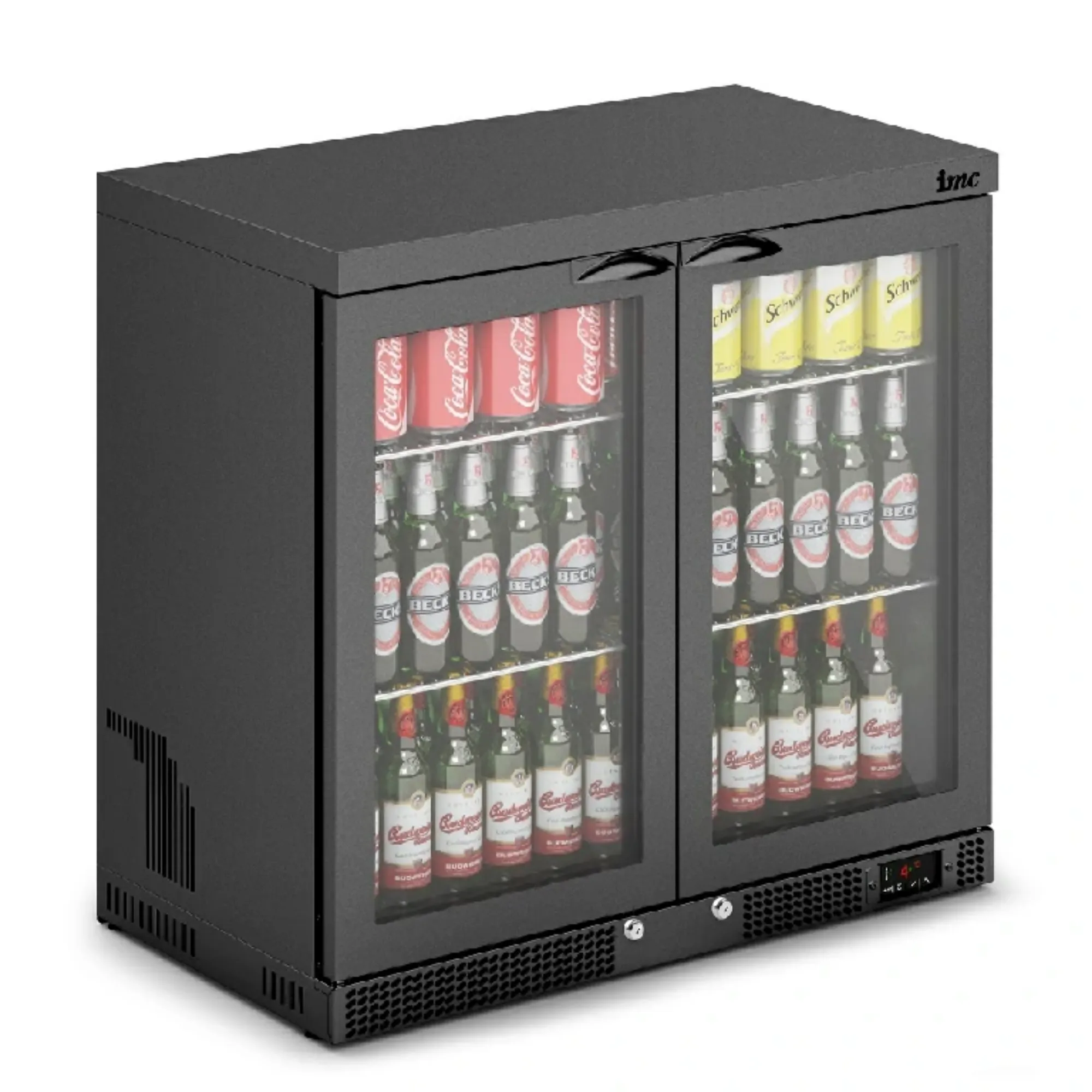 Picture of IMC Mistral M90 Bottle Cooler [Front Load] - Glass Door - Black Painted Frame - H 850 mm - W 900 mm - 0.46 kW - F77/251/B
