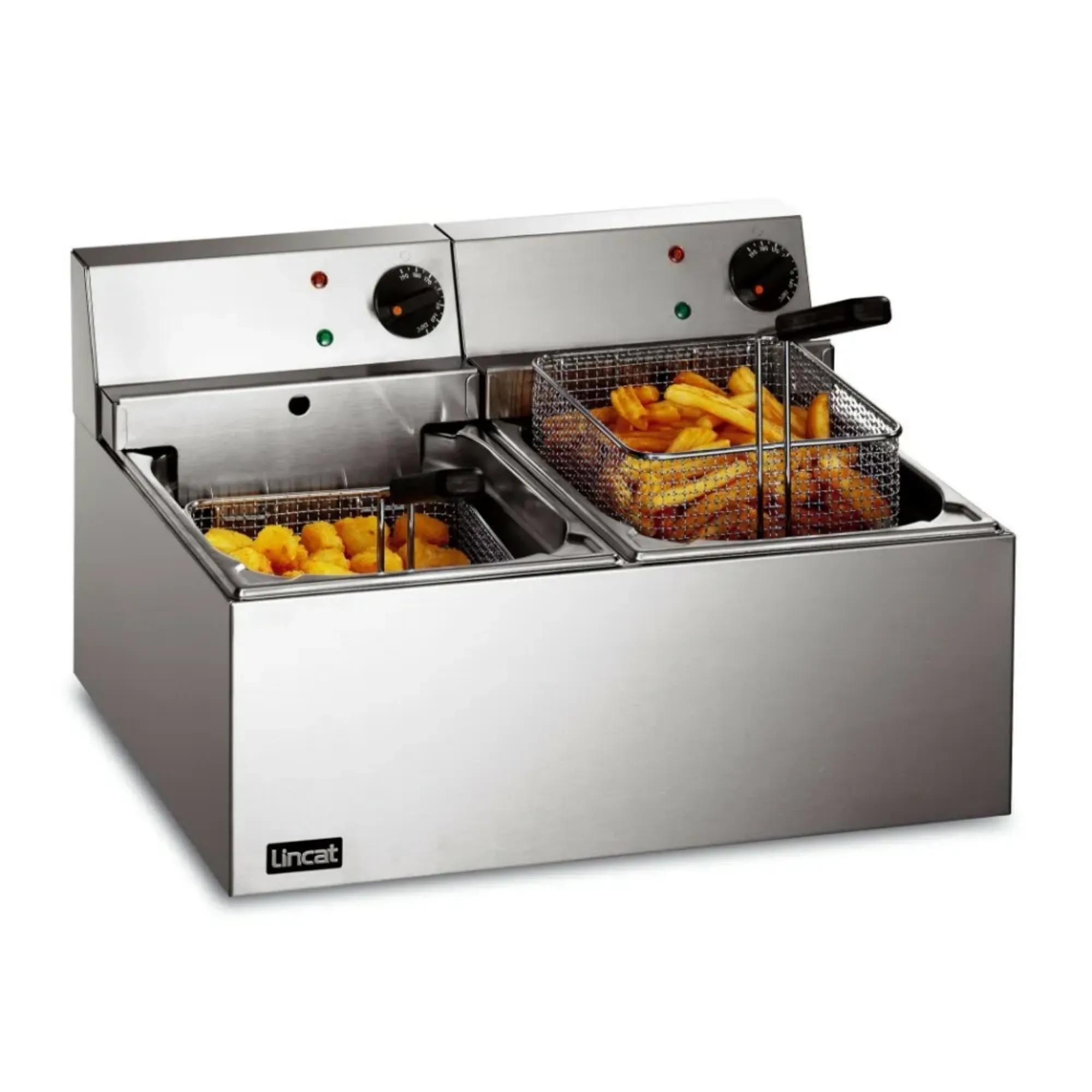 Picture of Lincat Lynx 400 Electric Counter-top Twin Tank General Purpose Fryer - 2 Baskets - W 540 mm - 2 x 3.0 kW - LDF2
