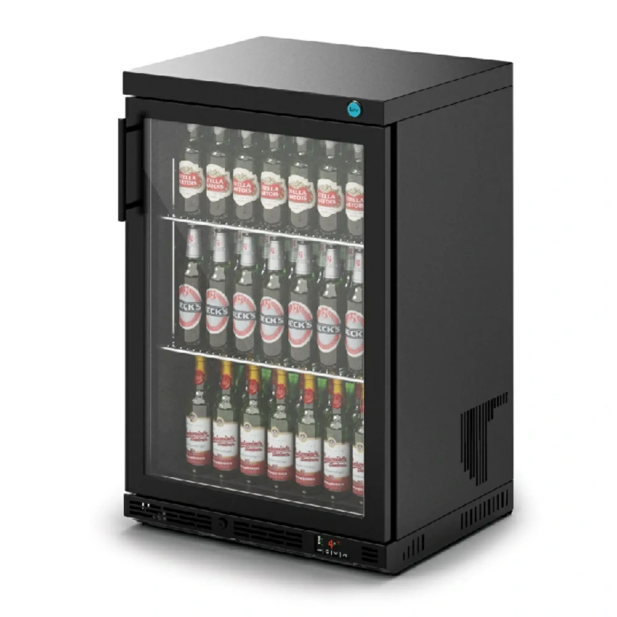 Picture of F76/150/B - IMC Ventus V60 Bottle Cooler - Glass Door - Black Painted Frame - F76/150/B