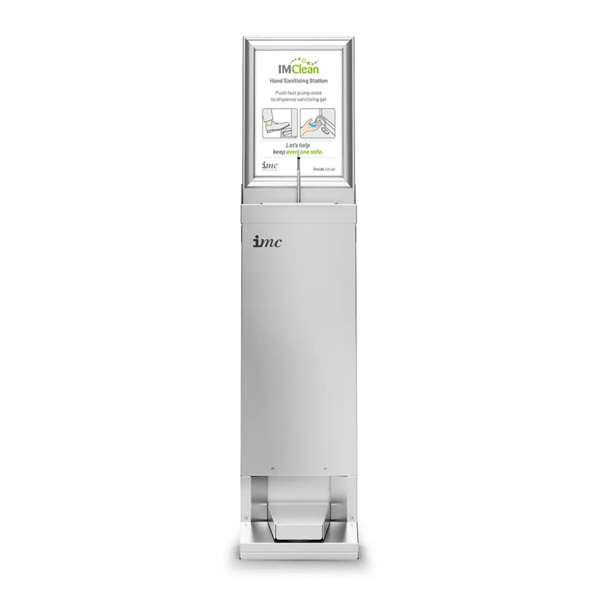 Picture of F63/251 - IMC IMClean Junior Reduced Height Mobile Hand Sanitising Station - F63/251