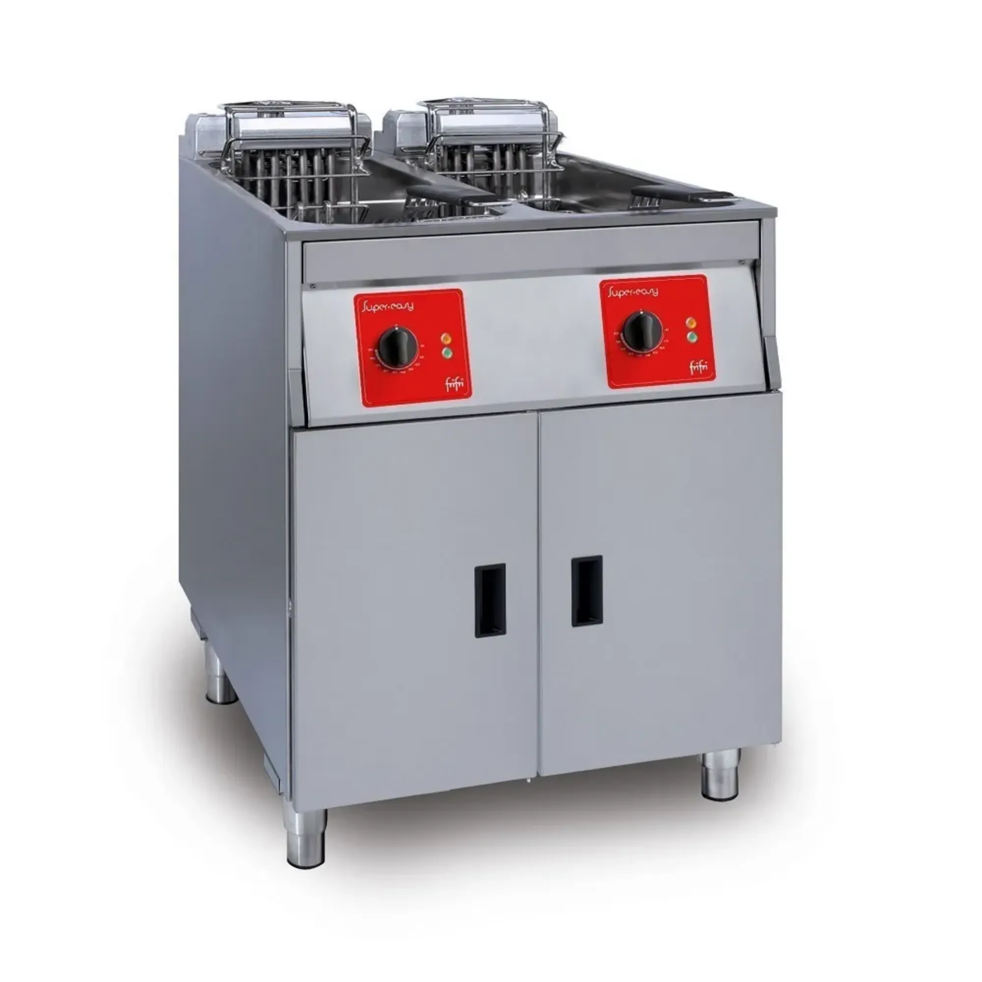 Picture of SL622H32G0 - FriFri Super Easy 622 Electric Free-standing Twin Tank Fryer with Filtration - 2 Baskets - W 600 mm - 2 x 15.0 kW - SL622H32G0