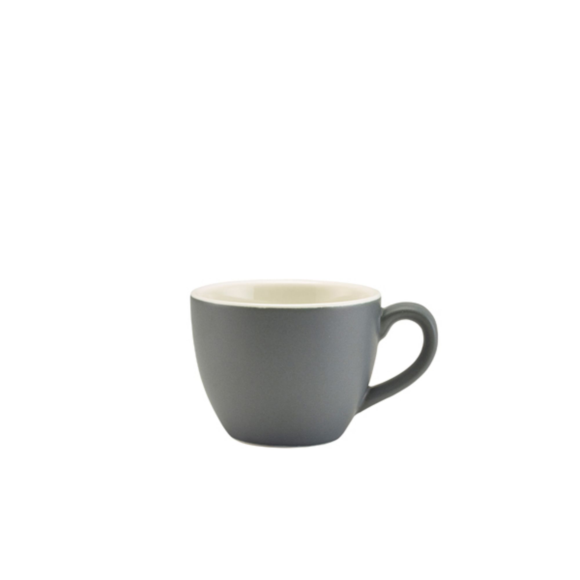 Picture of Genware Porcelain Matt Grey Bowl Shaped Cup 9cl/3oz - 312109MG