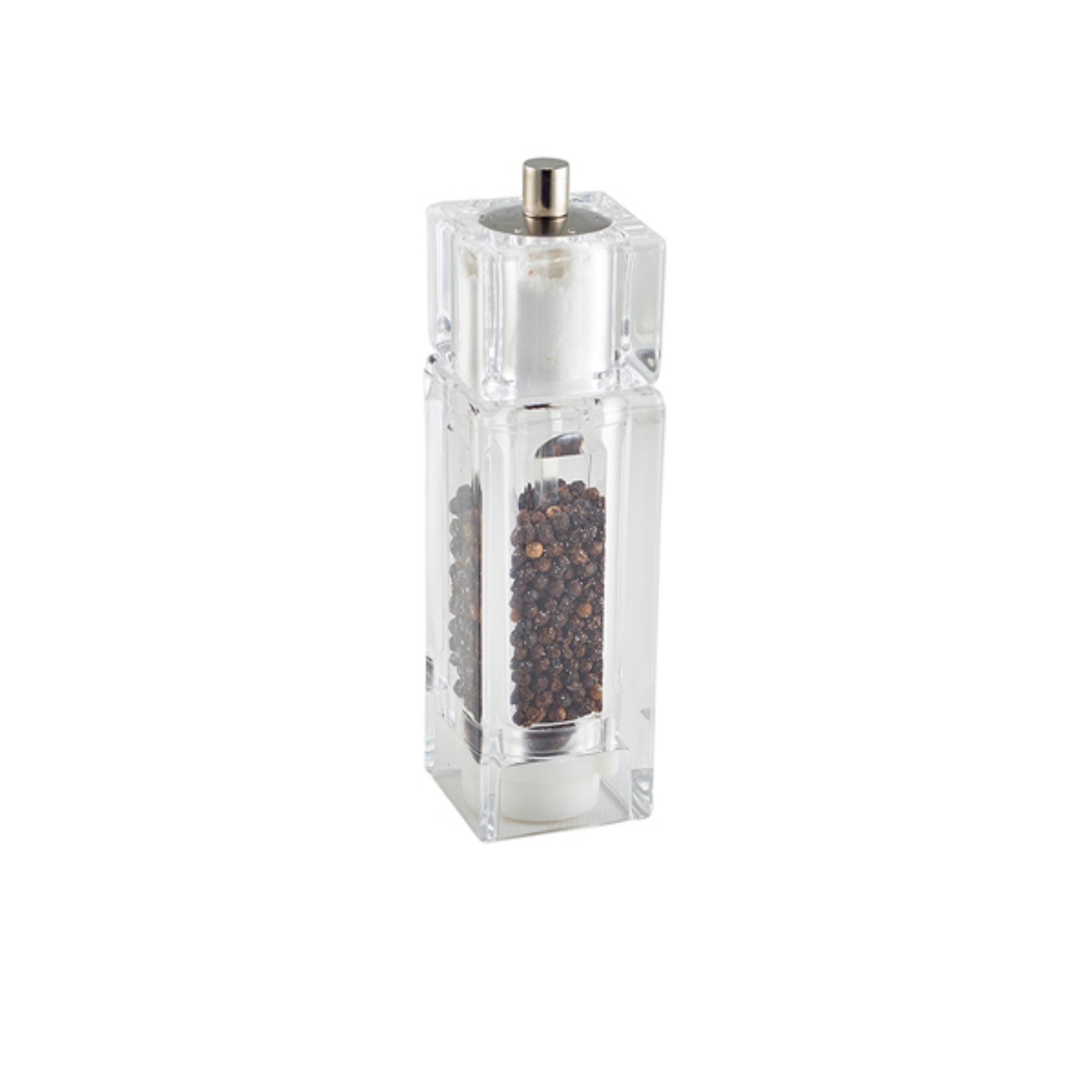 Picture of GenWare Clear Square Combi Pepper Grinder/Salt Shaker - SPSQCOM