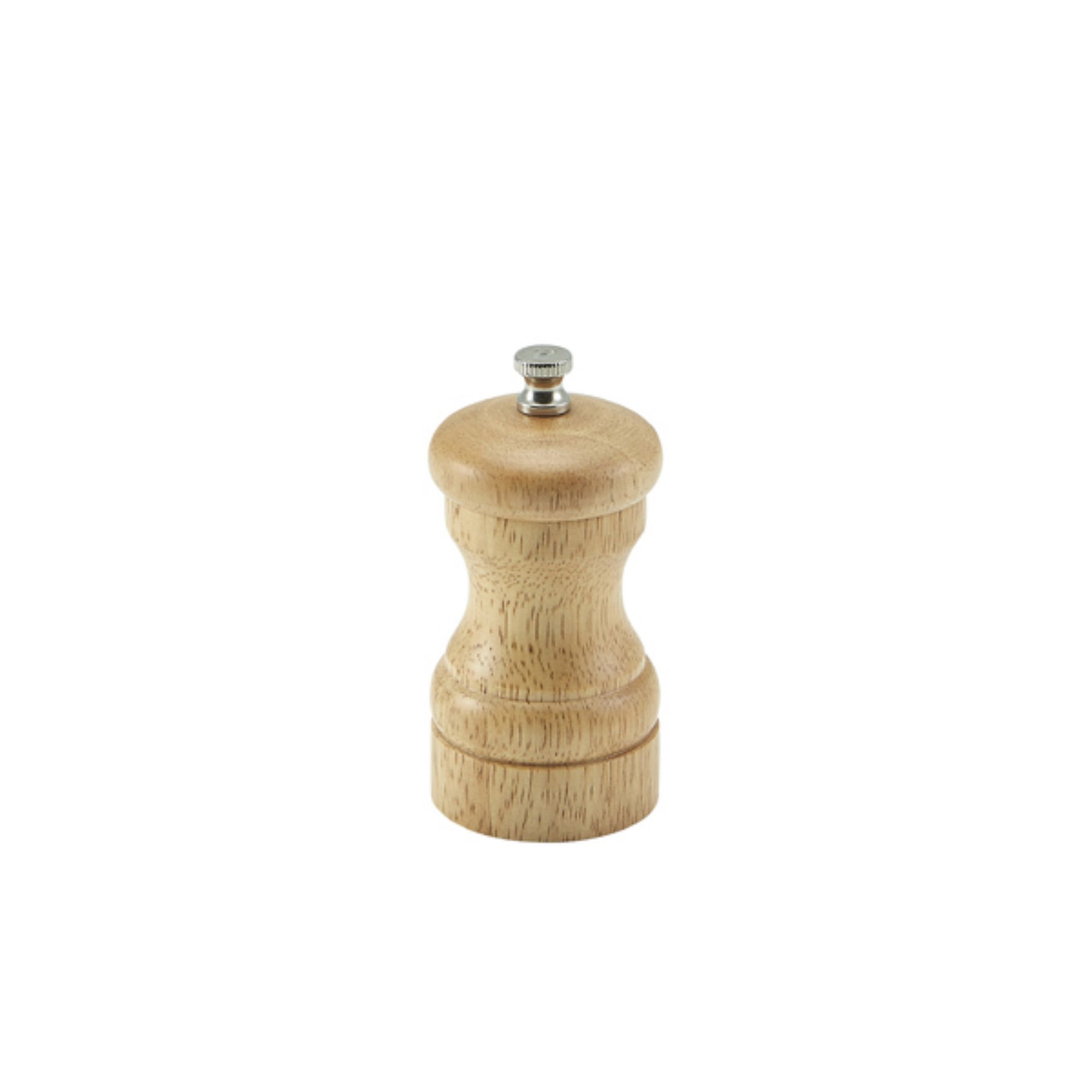 Picture of Genware Light Wood Salt Or Pepper Grinder 10cm - SPWD10L