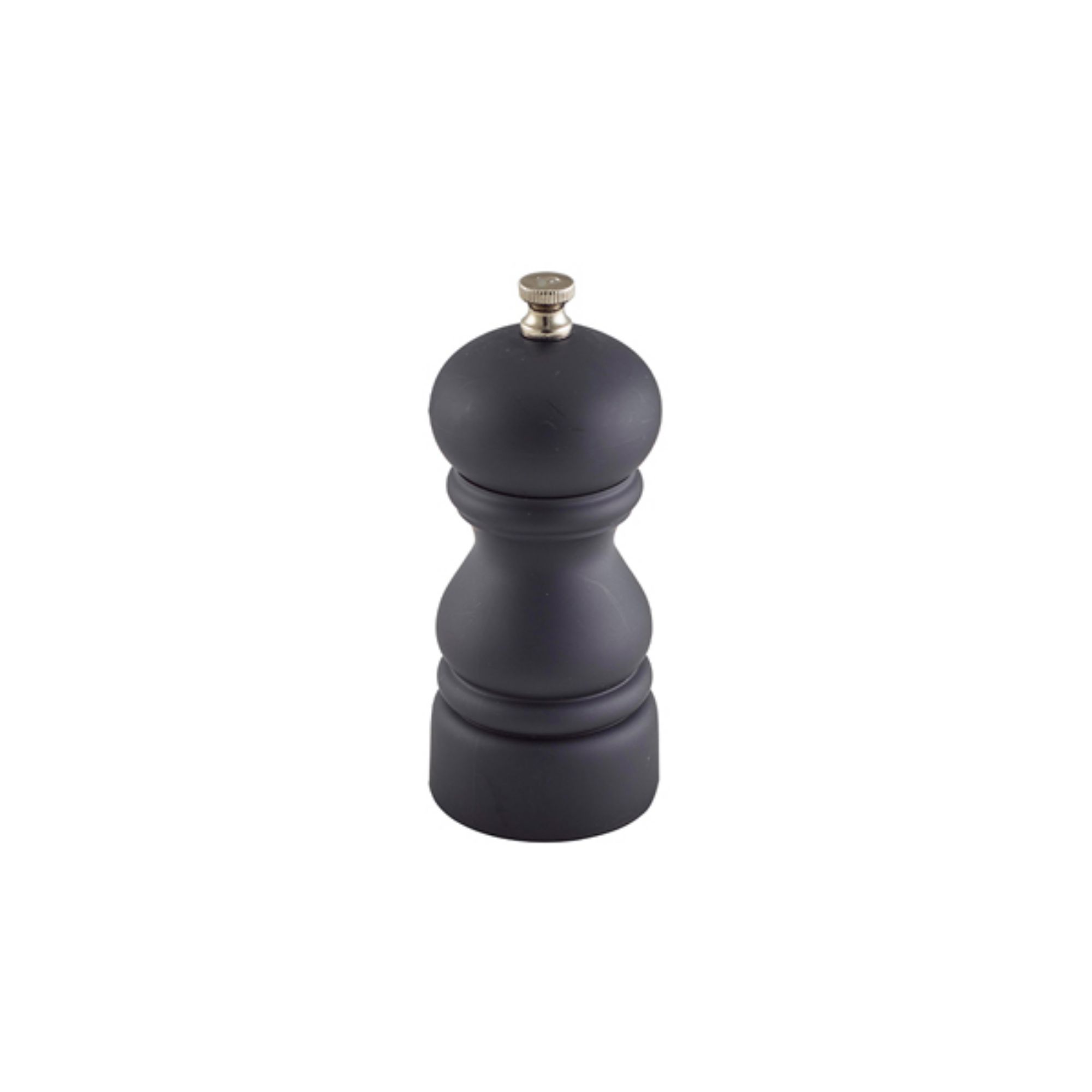 Picture of Genware Salt Or Pepper Grinder Matt Black 12.7cm - SPMBLK12