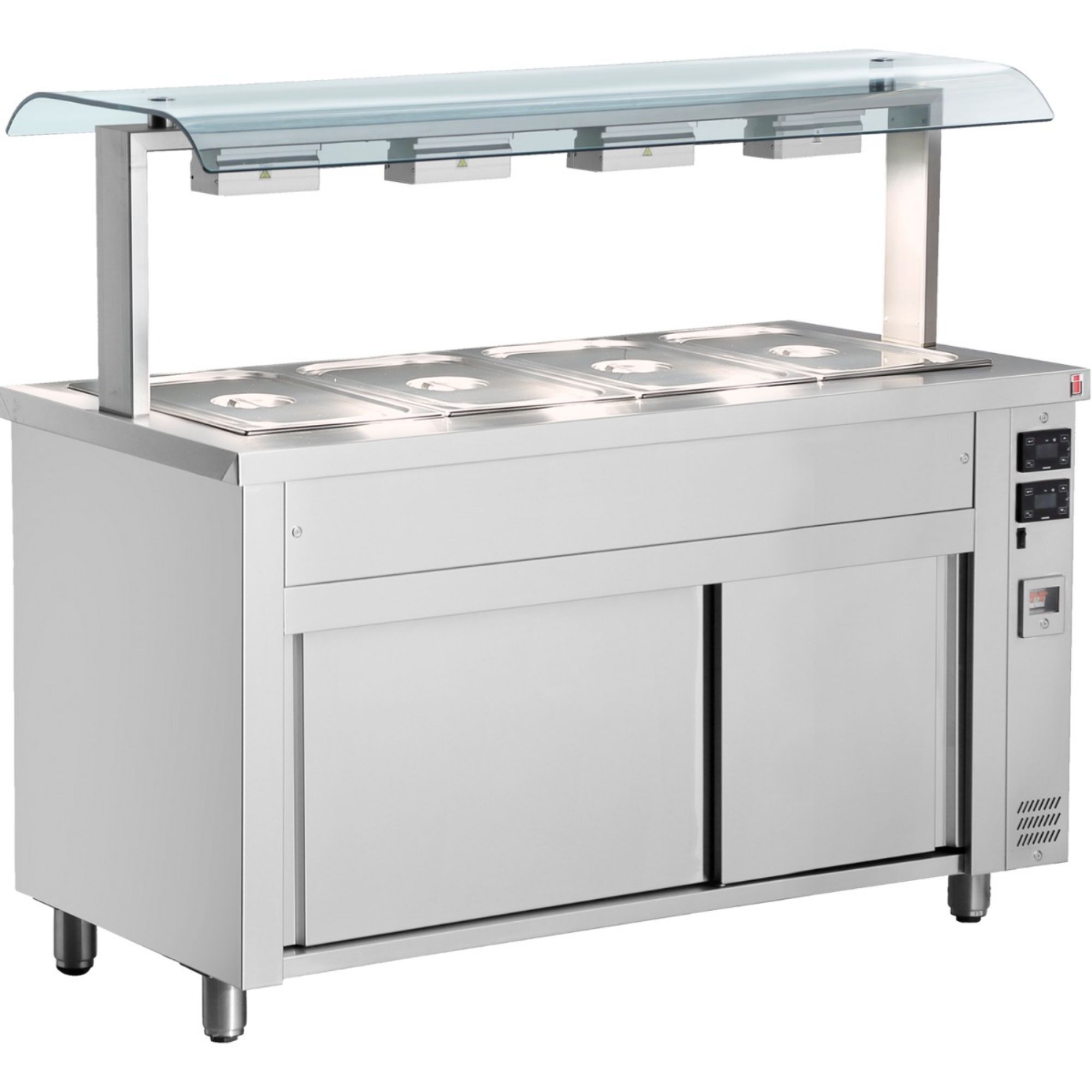 Picture of INOMAK Bain Marie With Double Sneeze Guard 4x GN1/1 - MRV714