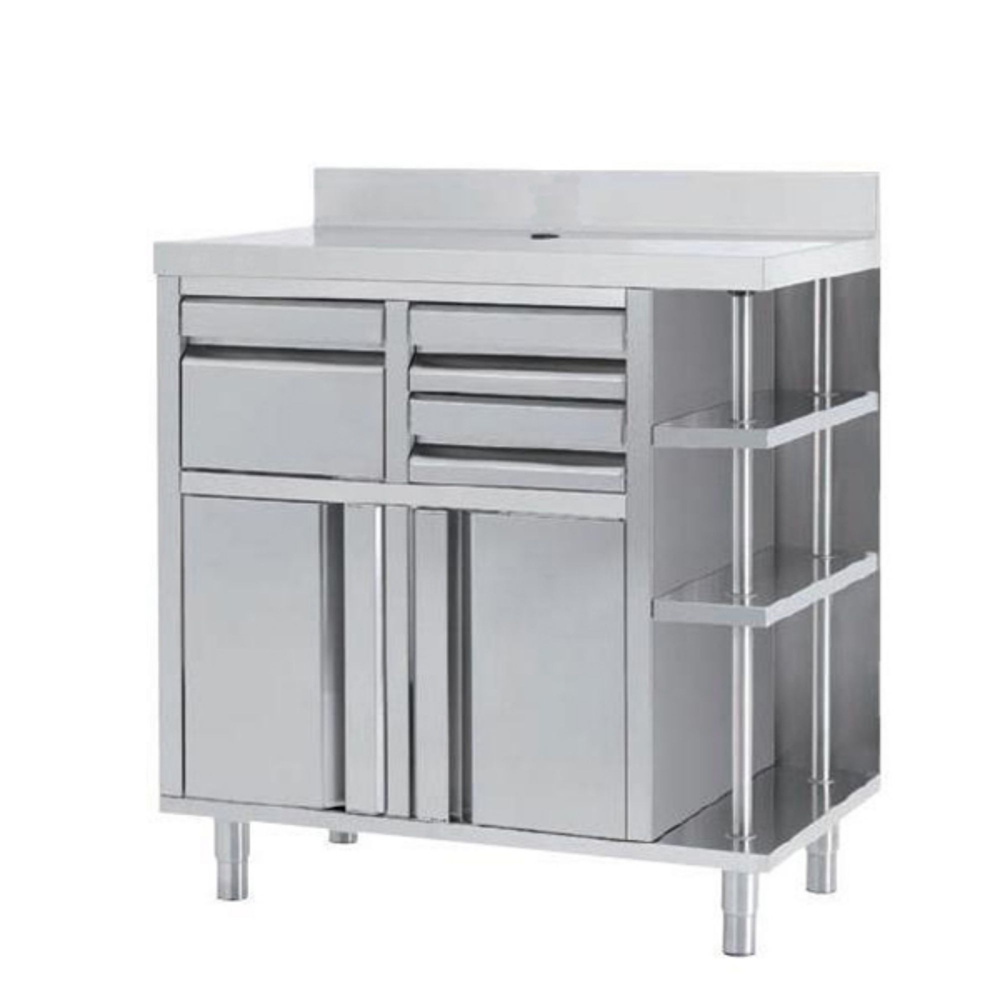 Picture of INFRICO Back Bar Coffee Unit 1000mm Wide Shelves to Right - MCAF1000CI