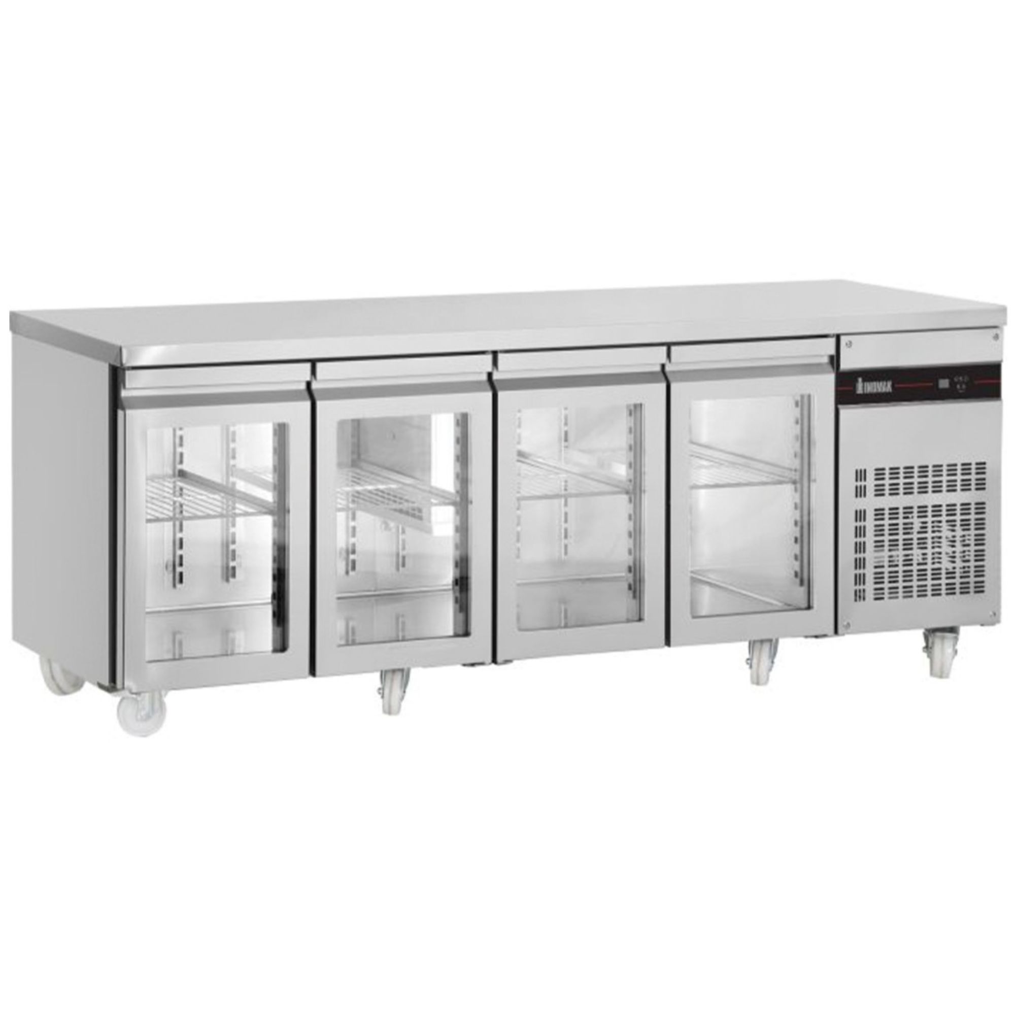 Picture of INOMAK 583L Four Hinged Glass Door Gastronorm Counter Refrigerator - PN9999CR-HC