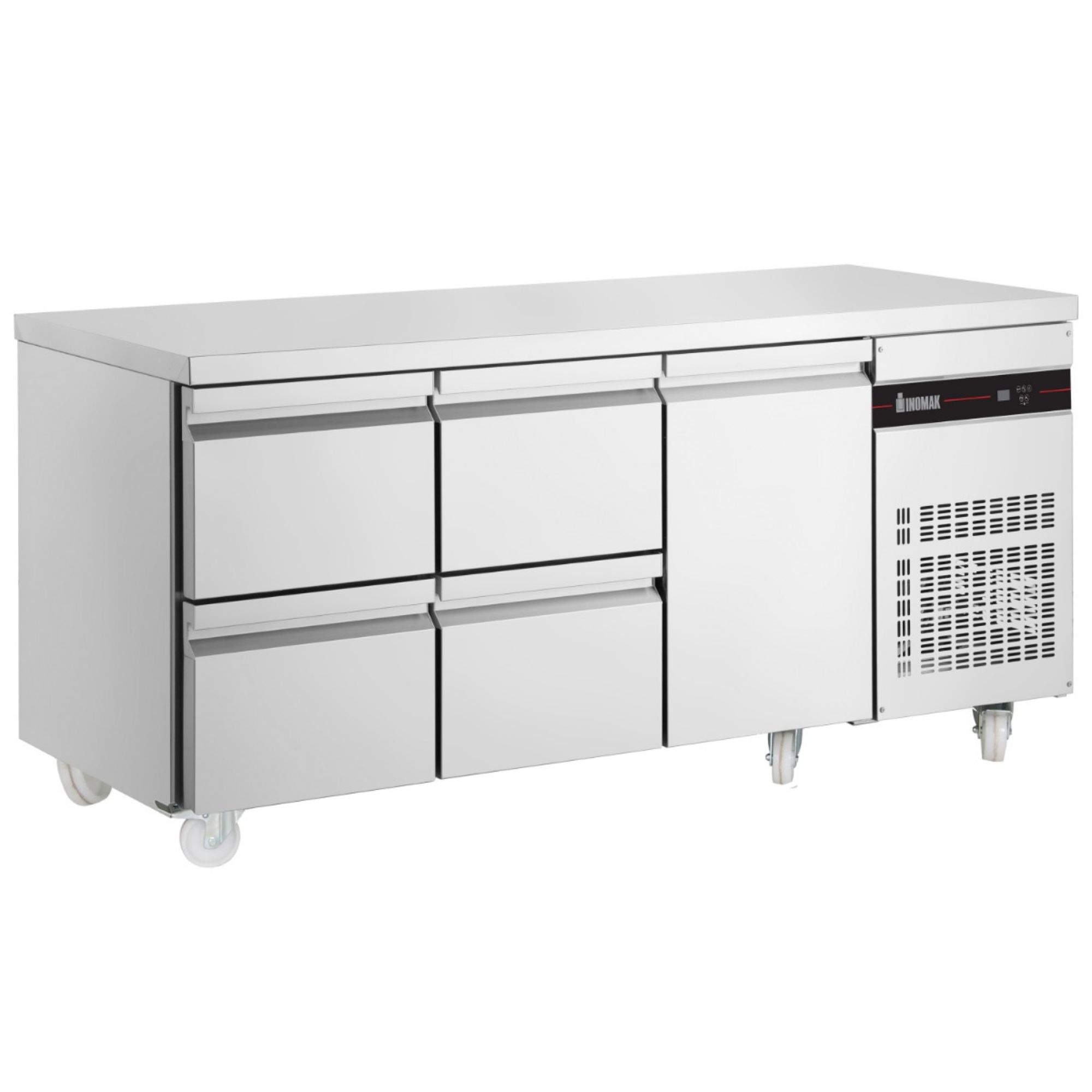 Picture of INOMAK 429L Four Drawers Single Door Gastronorm Counter Refrigerator - PN229-HC