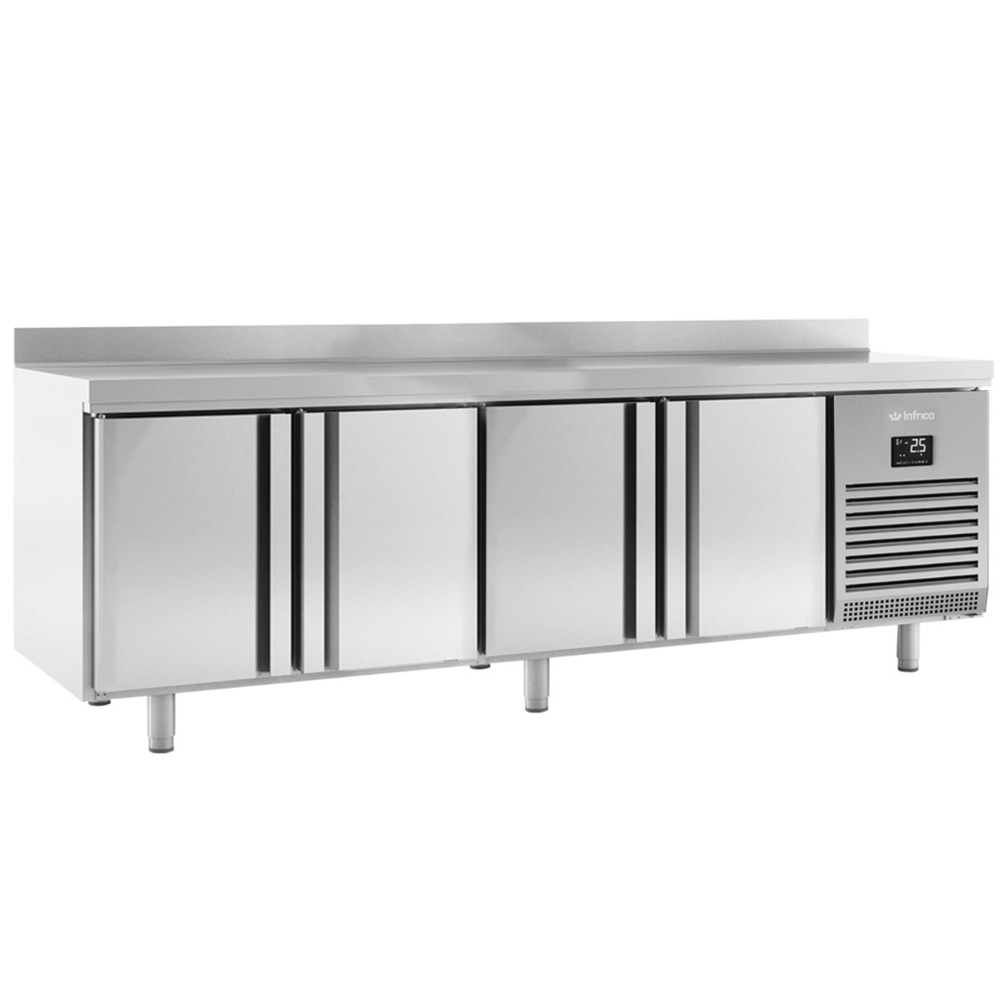 Picture of INFRICO 4 DOOR GN1/1 FREEZER COUNTER WITH UPSTAND 625L - BMGN2450BT