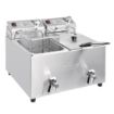 Picture of Buffalo Twin Tank Twin Basket 2x8Ltr Countertop Fryer with Timers 2x2.9kW - FC375OG