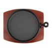 Picture of Olympia Cast Iron Round Sizzler with Wooden Stand 22cm - CC311OG