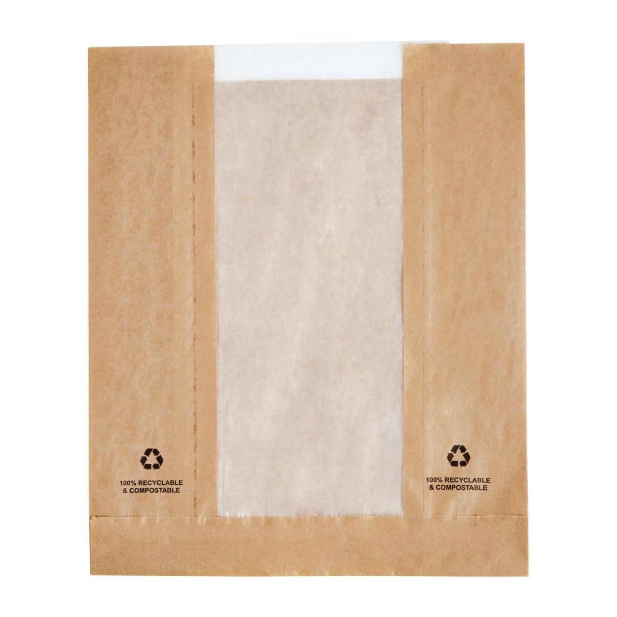 Picture of Fiesta Compostable Food Bags with Glassine Windows (Pack of 1000) - DC875OG