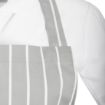 Picture of Whites Butchers Stripe Bib Apron Grey/White - BA111